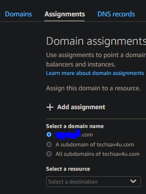 Assign DNS to static IP on Amazon